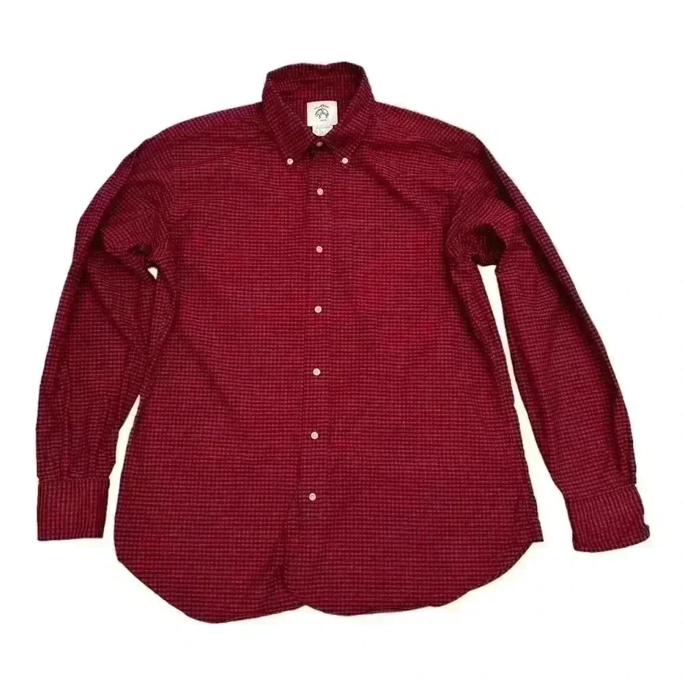 Thom Browne 1818 Black  Fleece - Brooks Brothere Red Checkered Button Down Shirt